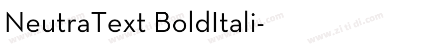 NeutraText BoldItali字体转换